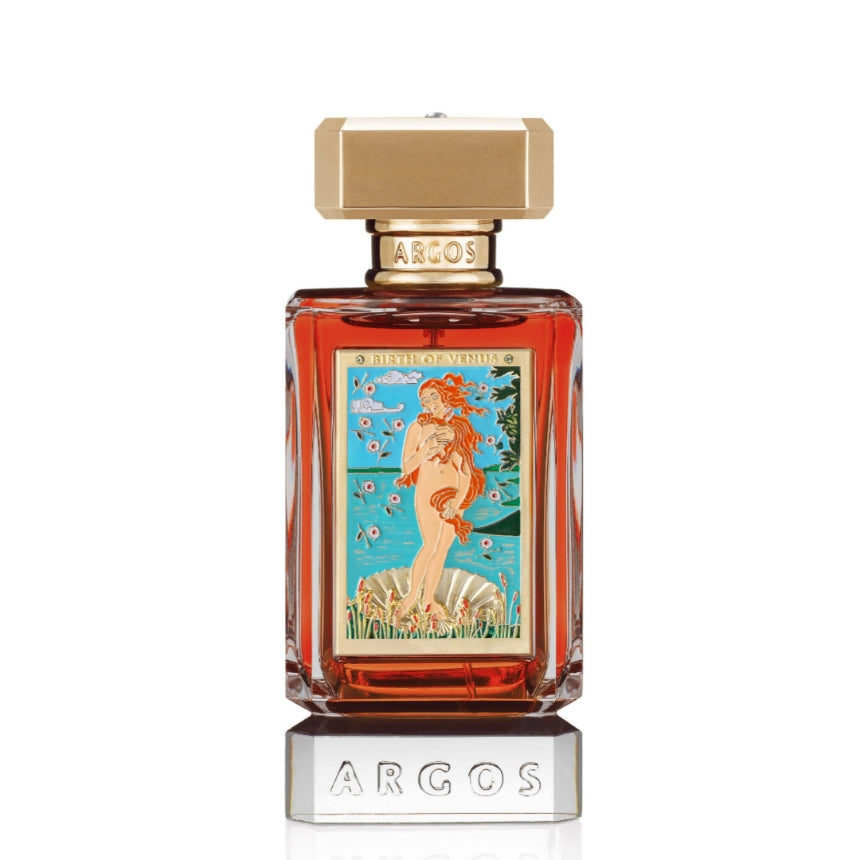 Argos Birth of Venus - The Scent Room  Eau de Parfum   Top Notes: Bergamot, Peach, Grapefruit, Orange Blossom, Lavender Heart Notes: Narcissus, Jasmine, Rose, Iris, Raspberry, Chocolate Base Notes: Cedarwood, Amber, Sandalwood, Vetiver, Cashmere Wood