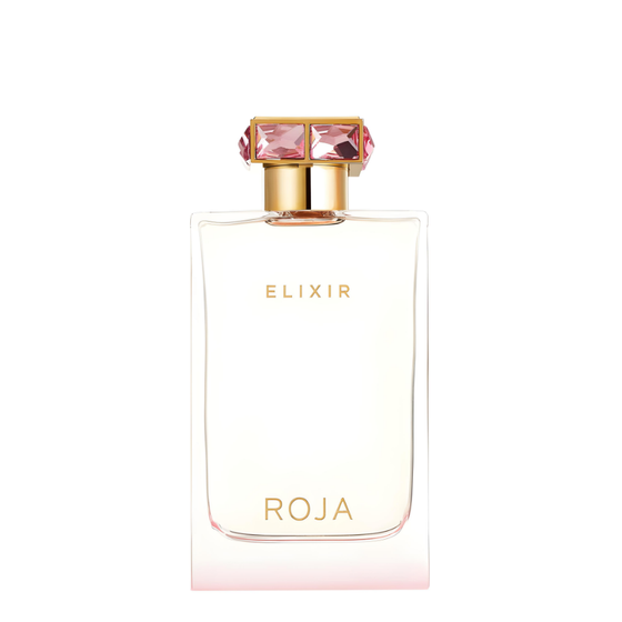 Elixir Essence Pour Femme - The Scent Room  Eau de Parfum   Top Notes: Bergamot, Raspberry Heart Notes: Rose, Peach, Violet, Heliotrope, Ylang-Ylang, Jasmine, Geranium, Lily of the Valley Base Notes: Musk, Vanilla, Orris, Cashmere, Ambrette, Sandalwood, Cedar