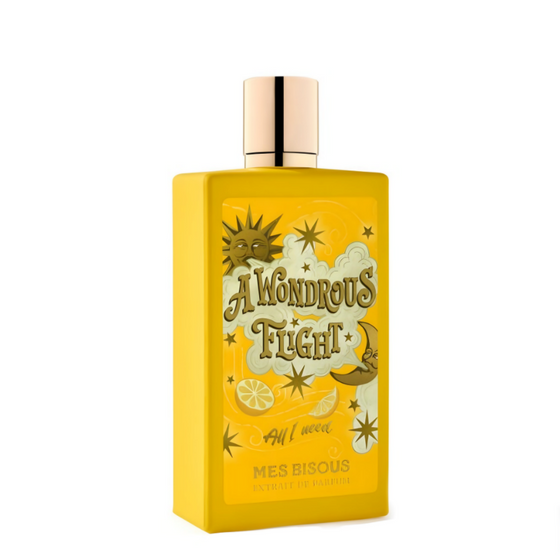 A Wondrous Flight - The Scent Room  Extrait de Parfum   Top Notes: Bergamot, Grapefruit, Lemon, Mandarin Heart Notes: Ginger, Iris, Jasmine and Pink Pepper Base Notes: Amber, Leather, Moss, Musk, Patchouli, Vetiver
