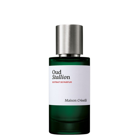 Oud Stallion - The Scent Room  Extrait de Parfum   Top Notes: Saffron, Cardamom, Nutmeg, Resins Heart Notes: Oud, Rose, Cedar Base Notes: Patchouli, Tonka, Leather