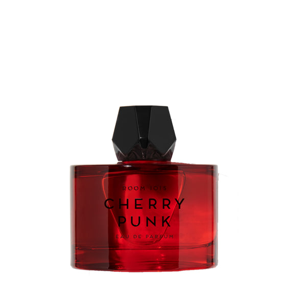 Cherry Punk - The Scent Room     Top Notes: Cherry, Sichuan Pepper, Saffron Heart Notes: Mimosa, Jasmine, Violet Base Notes: Leather, Tonka Bean, Patchouli
