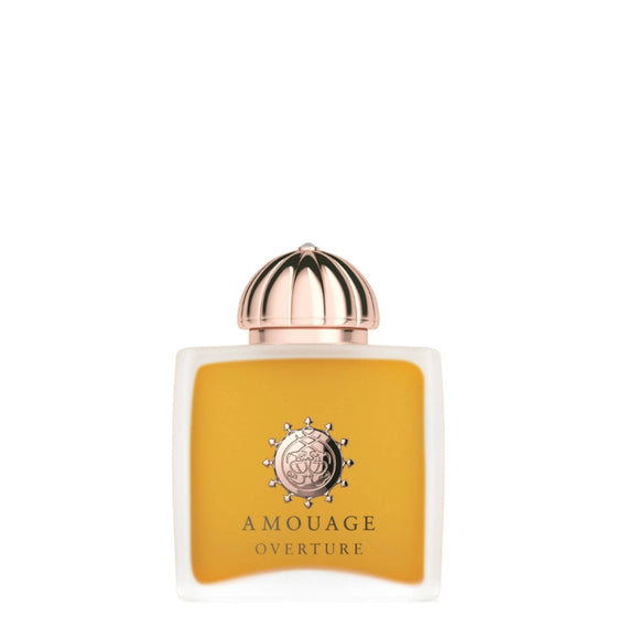 Overture Woman - The Scent Room  Eau de Parfum   Top Notes: Bergamot, Saffron, Apple Heart Notes: Benzoin, Myrrh, Rose Centifolia, Geranium, CinnamonBase Notes: Incense, Labdanum, Leather