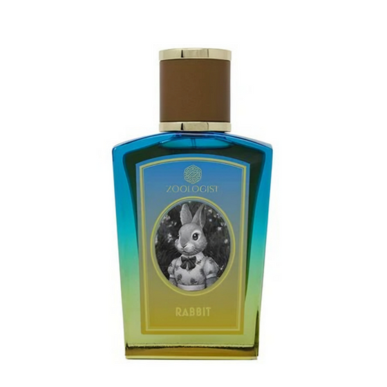 Rabbit (Limited Edition) - The Scent Room  Extrait de Parfum   Top Notes: Green Vegetable Leaves Accord, Cinnamon, Bergamot, Apple Heart Notes: Clover Flower Accord, Carrot, Jasmine Absolute, Violet Base Notes: Patchouli, Musk, Hay, White Almond, Vanilla, Biscuit accord