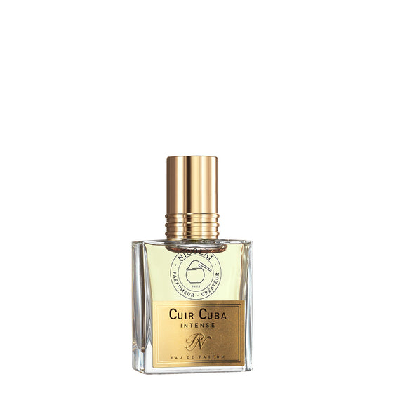 Cuir Cuba Intense - The Scent Room  Eau de Parfum   Top Notes: Anise, Licorice, Sicilian Lemon, Spearmint Heart Notes: Sage, Lavender, Geranium, Ylang-Ylang, Magnolia, Coriander Base Notes: Tobacco, Hay, Patchouli, Cedar, Musk, Civet