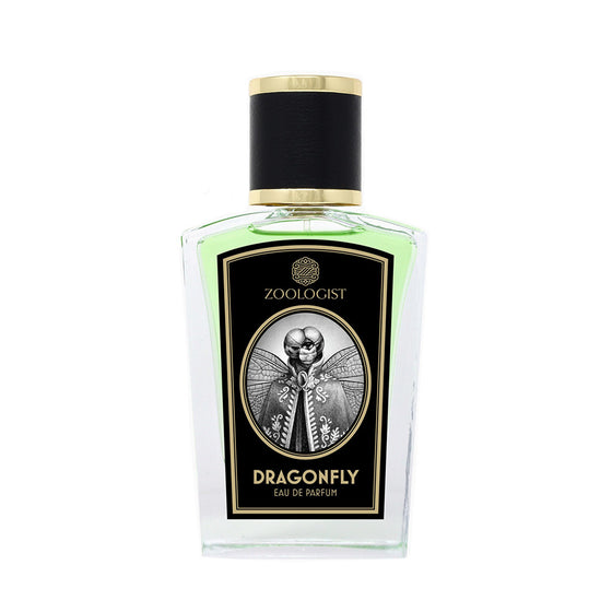 Dragonfly - The Scent Room  Eau de Parfum   Top Notes: Grapefruit, Basil, Angelica Seed, Ginger, RiceHeart Notes: Aquatic Florals, Geranium, Jasmin Sambac, Mimosa, Orris Absolute, Rose, Violet LeavesBase Notes: Rainwater, Moss, Patchouli, Tonka, Vetiver, Benzoin, Cashmeran