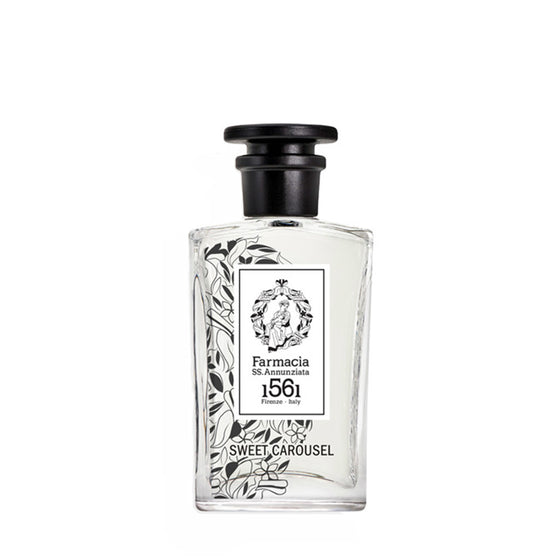 Sweet Carousel - The Scent Room  Eau de Parfum   Top Notes: Lemon, Red Fruits, Tangerine Heart Notes: Almond, Jasmine, Geranium Base Notes: Amber, Vanilla, White Musk
