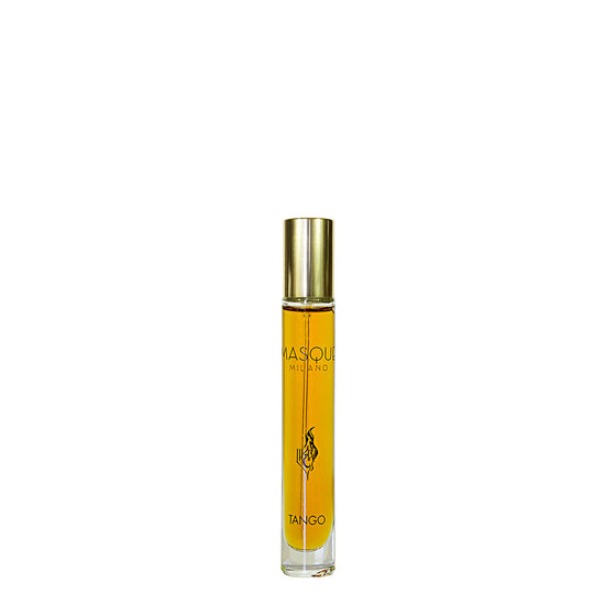 Tango - The Scent Room  Eau de Parfum   Top Notes: Black Pepper, Cardamom, Bergamot Heart Notes: Rose Oil, Cumin, Patchouli, Jasmine Sambac Base Notes: Musk, Amber Accord, Leather Accord, Vanilla Bean, Tonka Bean, Sweet Clover Oil