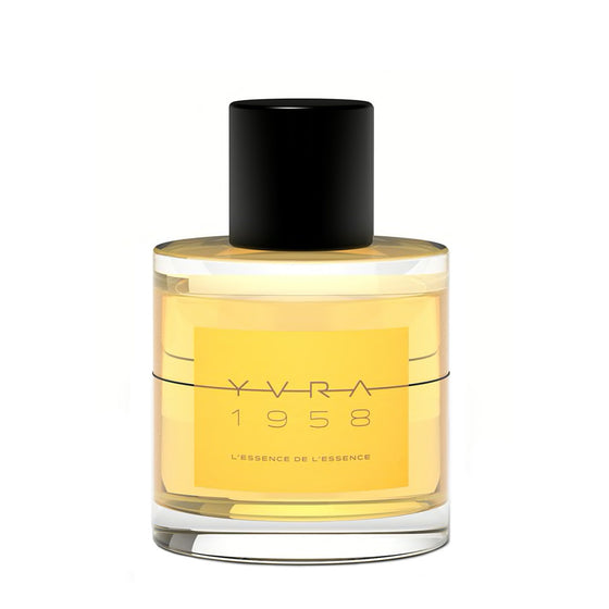 1958 - The Scent Room  Eau de Parfum   Top Notes: Lemon, Orange Blossom, Bergamot Heart Notes: Cedar, Cardamom, Pepper Oil Base Notes: Tonka Bean, Sandalwood, Amber