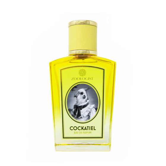 Cockatiel - The Scent Room  Eau de Parfum   Top Notes: Champagne, Raspberry, Rhubarb Heart Notes: Acacia, Powdery Notes, CashmeranBase Notes: Guaiac, Patchouli, Vanilla, Musk